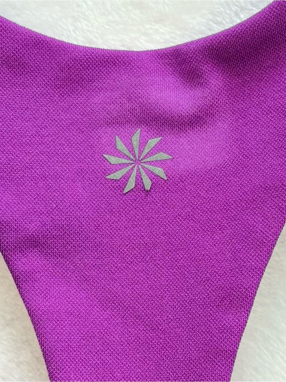 ATHLETA Purple Seamless Racerback Sports Bra XS Workout Yoga Activewear - Picture 4 of 6